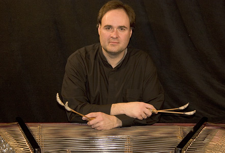 Richard Moore with his cimbalom